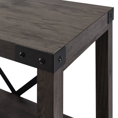 64" Sophie Industrial X Frame Bookshelf - Saracina Home - Image 4