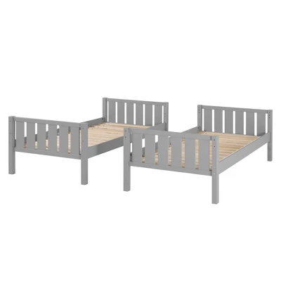 Twin Over Twin Wood Detachable Slat Bunk Bed - Saracina Home - Image 5