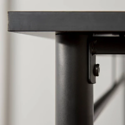 Twin Analise Metal Low Loft Bed With Desk And Storage Black - Saracina Home - Image 5