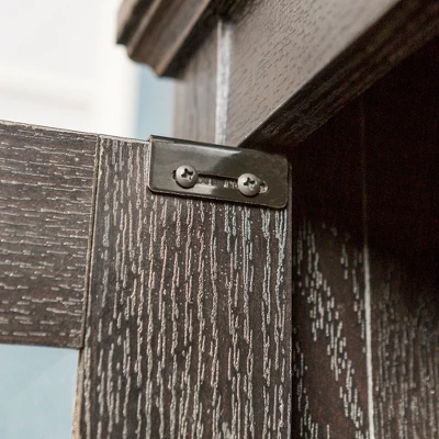 Modern 2 Glass Door Corner TV Stand For TVs Up To 50" Black - Saracina Home - Image 4