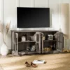Avalene Modern Farmhouse 4 Door Glass Window Pane TV Stand For TVs Up To 65" - Saracina Home