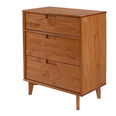 Mid-Century Modern Wood 3 Drawer Dresser - Saracina Home - Image 9