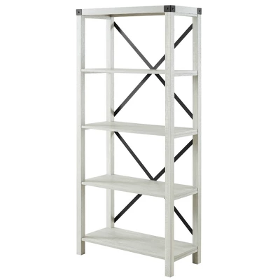 64" Sophie Industrial X Frame Bookshelf - Saracina Home - Image 16