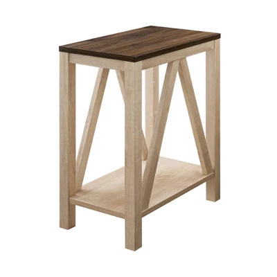 Taylen A Frame Farmhouse Open Storage Side Table - Saracina Home - Image 7