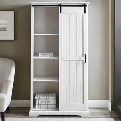 Owens Farmhouse Sliding Barn Door Storage Hutch - Saracina Home - Image 4