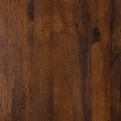 Saybrook Modern Metal And Wood Patio Loveseat - Gray/Dark Brown - Saracina Home - Image 9