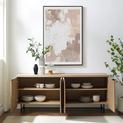 Modern 4 Door Reeded Sideboard - Saracina Home - Image 5