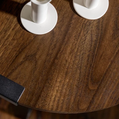 Wrightson Urban Industrial Faux Wrap Leg Round Side Table - Saracina Home - Image 5