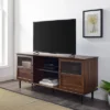 Modern Wood And Glass Door Console TV Stand For TVs Up To 65" - Saracina Home