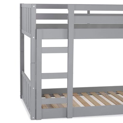 Twin Over Twin Wood Detachable Slat Bunk Bed - Saracina Home - Image 3