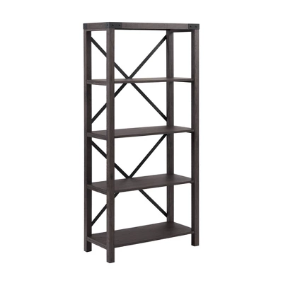 64" Sophie Industrial X Frame Bookshelf - Saracina Home - Image 17