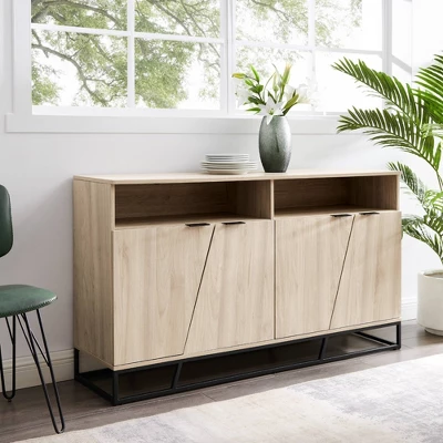 58" 4 Door Contemporary Storage Console Sideboard - Saracina Home - Image 9