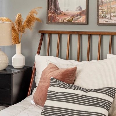 Boho Solid Wood Spindle Platform Bed - Saracina Home - Image 10