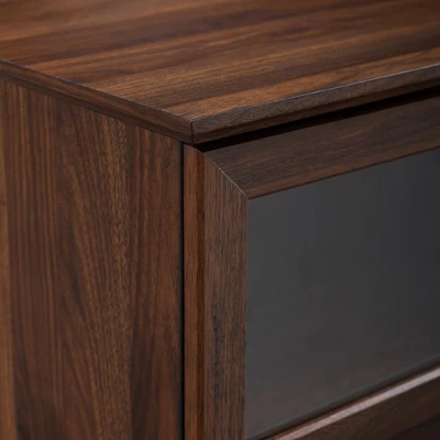 Modern Wood And Glass Door Console TV Stand For TVs Up To 65" - Saracina Home - Image 5