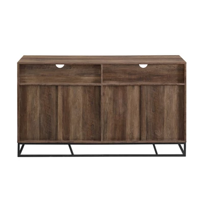 58" 4 Door Contemporary Storage Console Sideboard - Saracina Home - Image 5