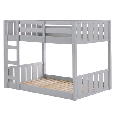 Twin Over Twin Wood Detachable Slat Bunk Bed - Saracina Home - Image 2