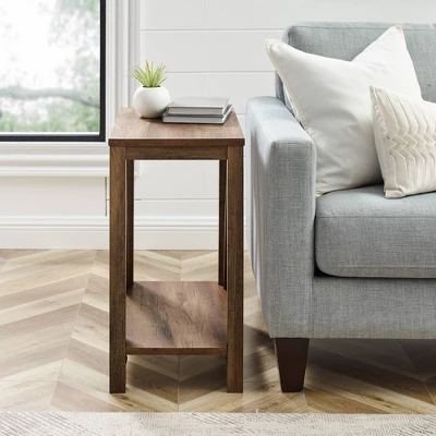Taylen A Frame Farmhouse Open Storage Side Table - Saracina Home - Image 3