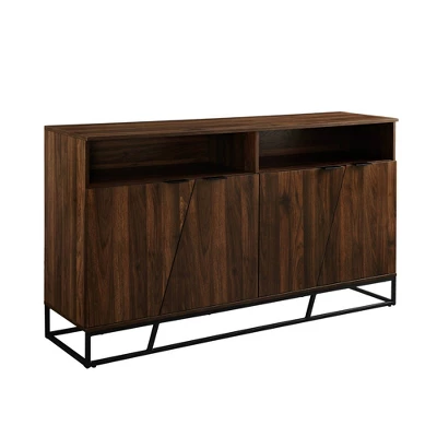 58" 4 Door Contemporary Storage Console Sideboard - Saracina Home - Image 2