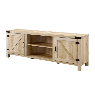 Modern Industrial Barn Door TV Stand For TVs Up To 80" - Saracina Home - Image 18