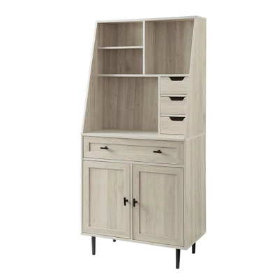 64" Storage Desk & Hutch With Keyboard Drawer - Saracina Home - Image 5