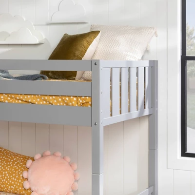 Twin Over Twin Wood Detachable Slat Bunk Bed - Saracina Home - Image 8
