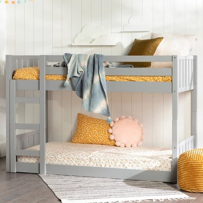 Twin Over Twin Wood Detachable Slat Bunk Bed - Saracina Home - Image 11