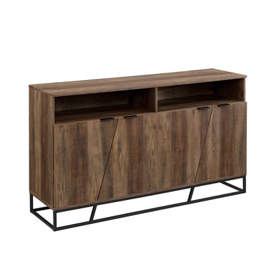 58" 4 Door Contemporary Storage Console Sideboard - Saracina Home - Image 8
