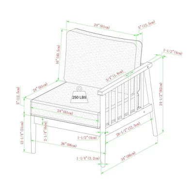 Saracina Home 6pc Modern Boho Outdoor Eucalyptus Spindle Sectional - Image 7