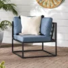 Outdoor Modern Modular Patio Corner Chair Blue - Saracina Home