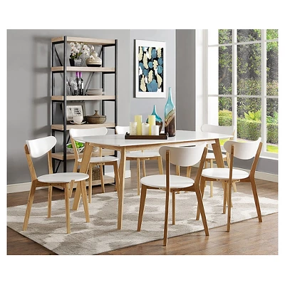 59" Retro Modern Wood Kitchen Dining Table - Saracina Home - Image 3