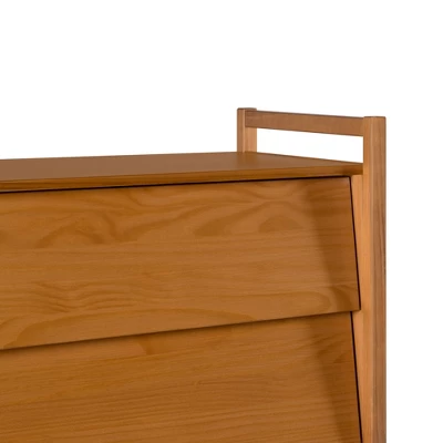 Mid-Century Modern Solid Wood Paneled 6 Drawer Dresser - Saracina Home - Image 10