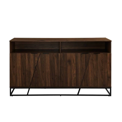 58" 4 Door Contemporary Storage Console Sideboard - Saracina Home - Image 3