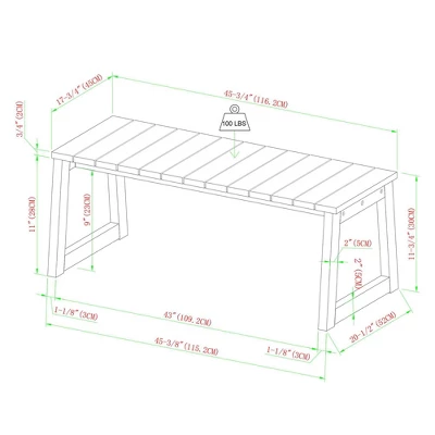 Saracina Home Acacia Slatted Rectangular Patio Coffee Table - Image 5